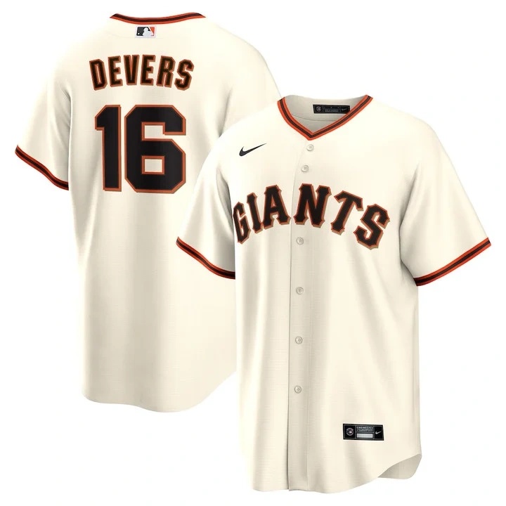 Rafael Devers #16 San Francisco Giants Cream Jersey