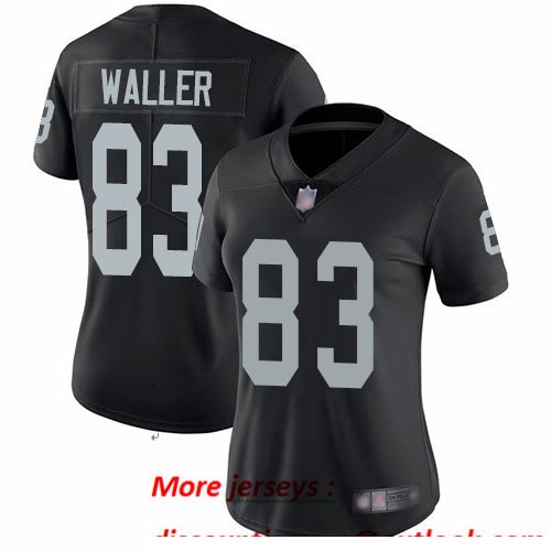 Raiders #83 Darren Waller Black Team Color Women's Stitched Football Vapor Untouchable Limited Jersey