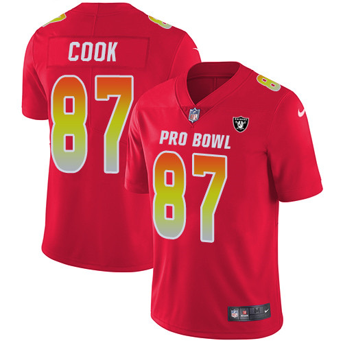 Raiders #87 Jared Cook Red Men's Stitched Football Limited AFC 2019 Pro Bowl Jersey