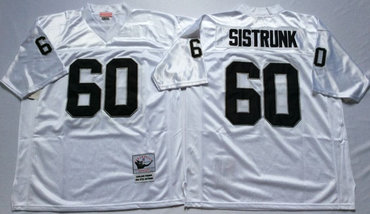 Raiders 60 Otis Sistrunk White Throwback Jersey