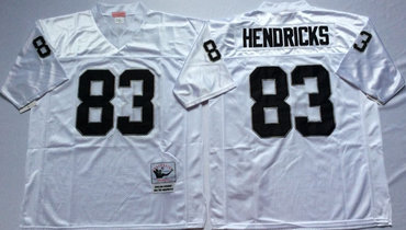 Raiders 83 Ted Hendricks White Throwback Jersey