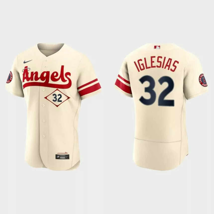 Raisel Iglesias Los Angeles Angels 2022 City Connect Authentic Jersey – Cream