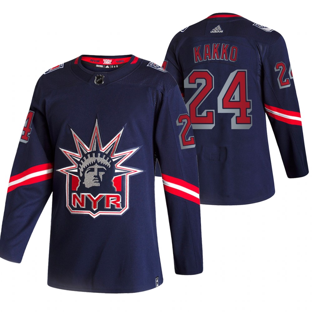 Rangers 2021 Reverse Retro #24 Kaapo Kakko Navy Jersey Special Edition Authentic