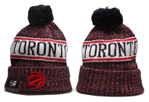 Raptors Team Logo Cuffed Pom Knit Hat YP