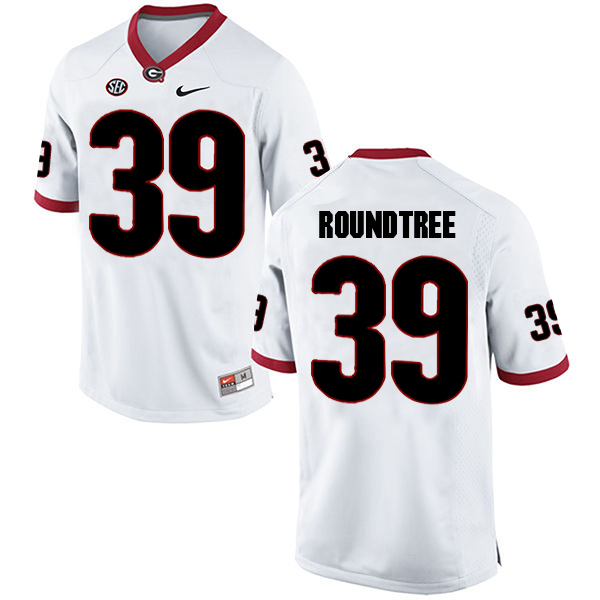 Rashad Roundtree Georgia Bulldogs Men's Jersey - #39 NCAA White Limited Away