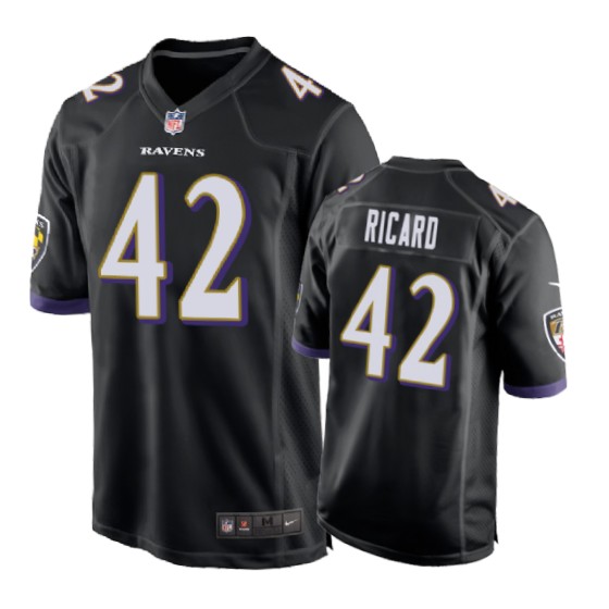 Ravens Black Patrick Ricard Game Jersey