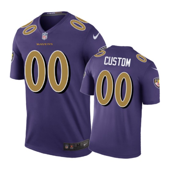 Ravens Purple Custom Color Rush Legend Jersey
