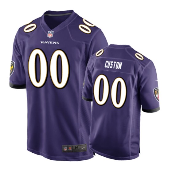 Ravens Purple Custom Game Jersey