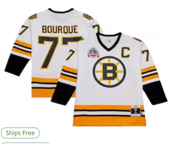 Ray Bourque Boston Bruins Mitchell Ness Captain Patch 198990 Blue Line Player Jersey White
