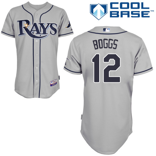 Rays #12 Wade Boggs Grey Cool Base Stitched Youth MLB Jersey