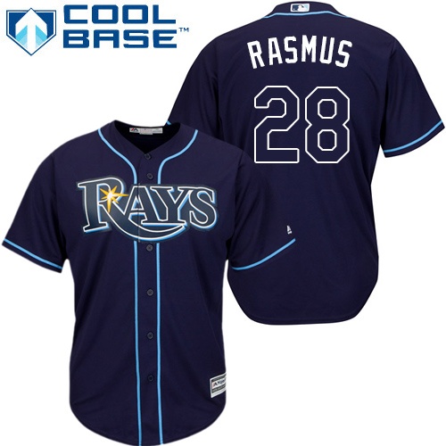 Rays #28 Colby Rasmus Dark Blue Cool Base Stitched Youth MLB Jersey
