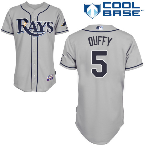 Rays #5 Matt Duffy Grey Cool Base Stitched Youth MLB Jersey