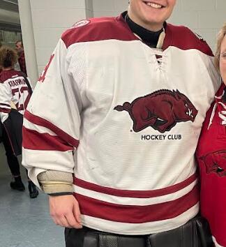 Razorback White Hockey jersey