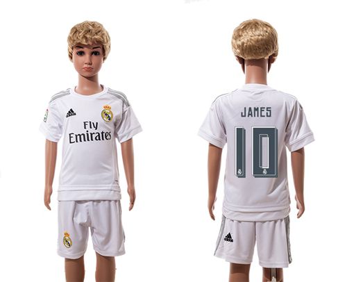 Real Madrid #10 James White Home Kid Soccer Club Jersey
