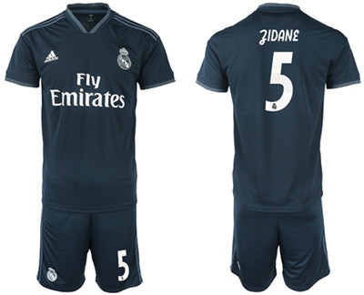 Real Madrid #5 Zidane Away Soccer Club Jersey