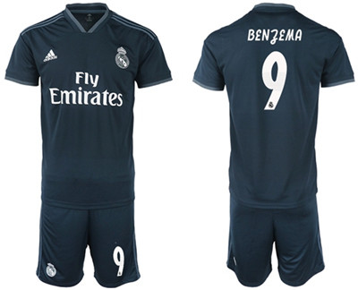 Real Madrid #9 Benzema Away Soccer Club Jersey