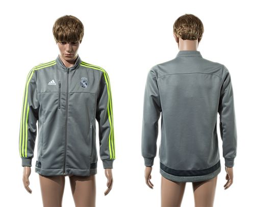 Real Madrid Soccer Jackets Grey