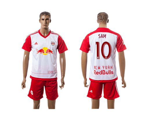 Red Bull #10 Sam White Home Soccer Club Jersey