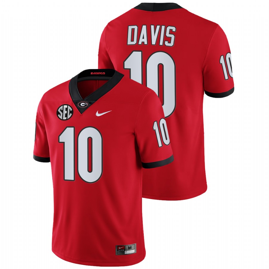 Red Men Georgia Bulldogs Thomas Davis College Football NFL Alumni Jersey