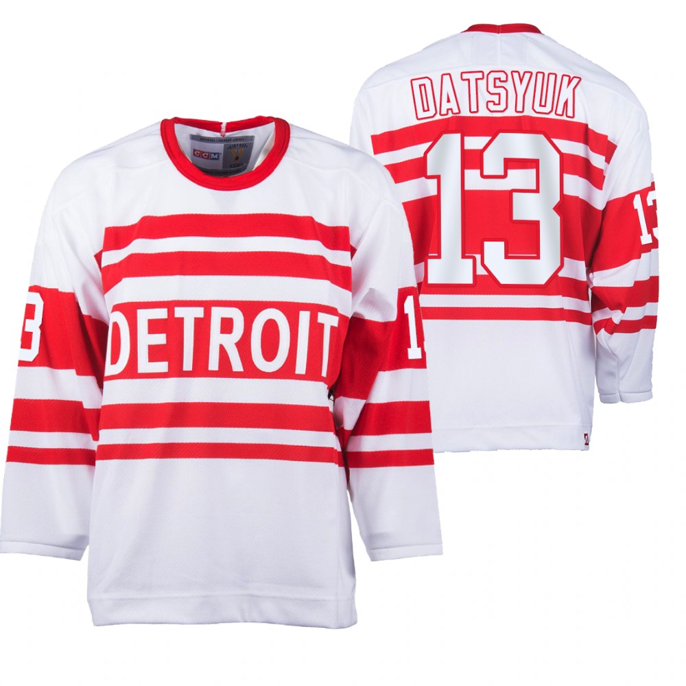 Red Wings #13 Pavel Datsyuk White Heritage Classic Jersey