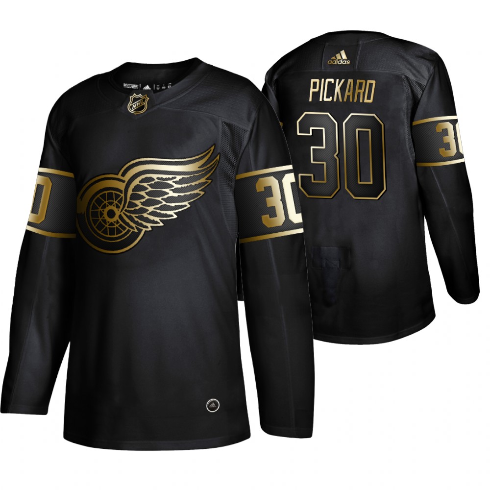 Red Wings Calvin Pickard Men's Adidas NHL Golden Edition Jersey