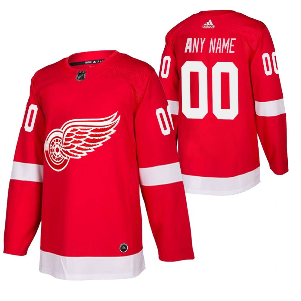 Red Wings Custom Red Authentic Home Jersey
