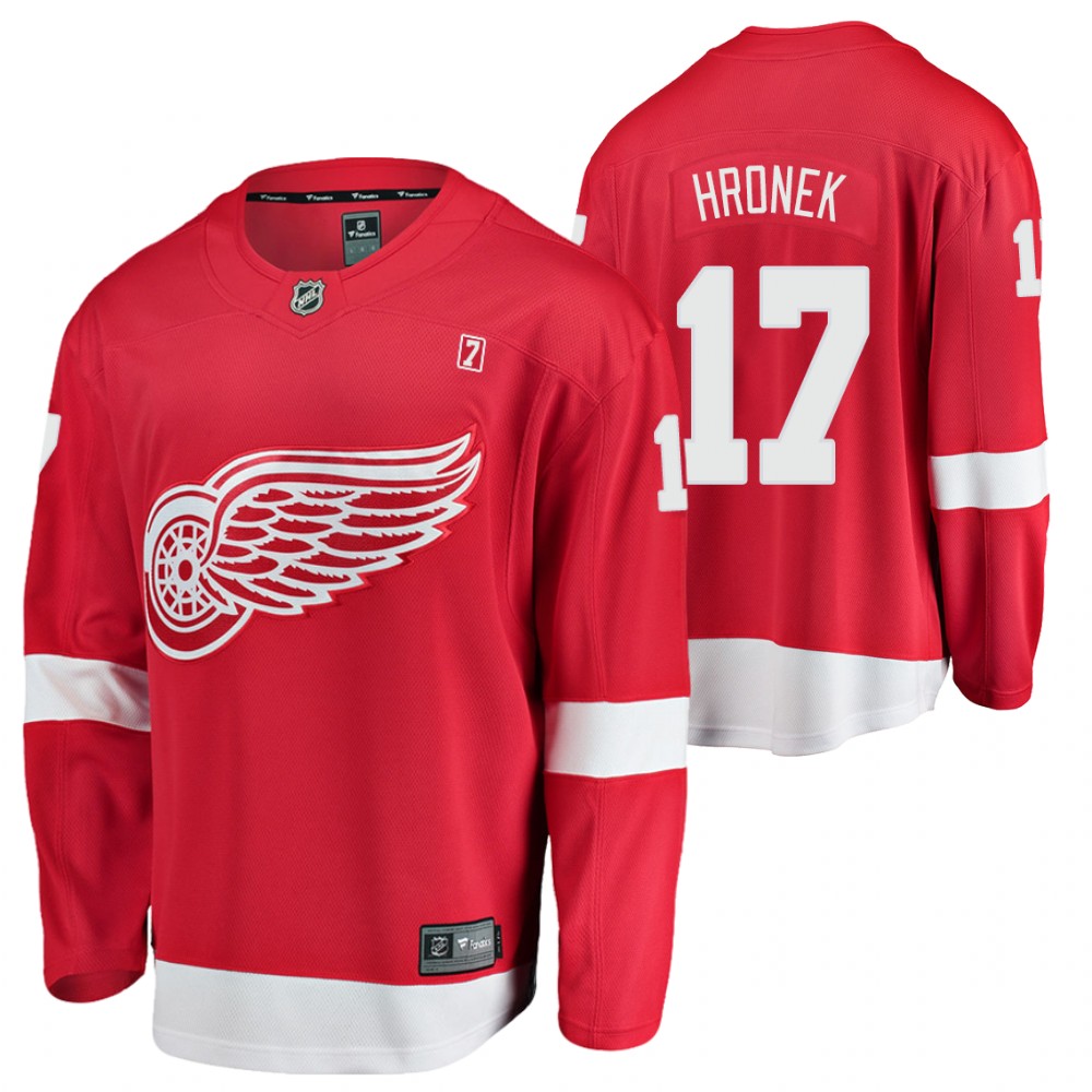 Red Wings Filip Hronek Jersey Home Red Player Men