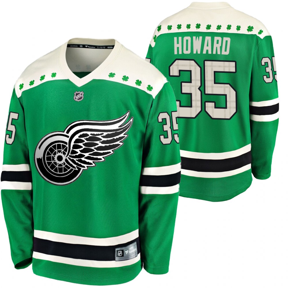 Red Wings Jimmy Howard 2020 St. Patrick's Day Green #35 Breakaway Jersey