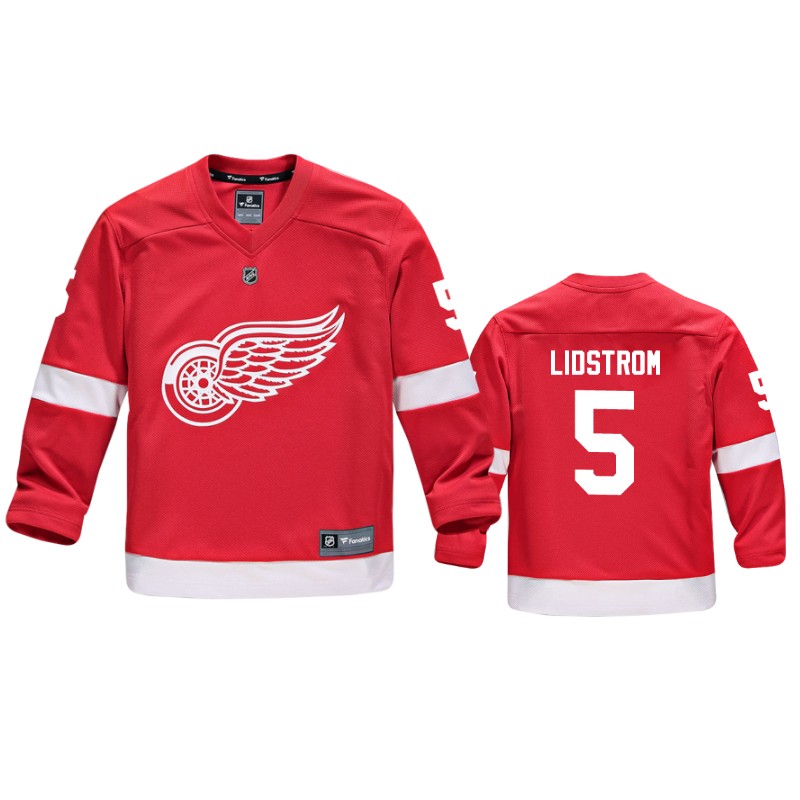 Red Wings Nicklas Lidstrom Red Replica Player Home Jersey