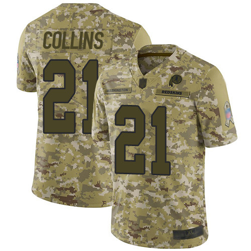 Redskins #21 Landon Collins Camo Men's Stitched Football Limited 2018 Salute To Service Jersey
