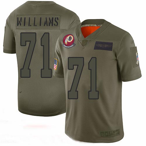 Redskins #71 Trent Williams Camo Men's Stitched Football Limited 2019 Salute To Service Jersey
