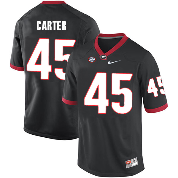 Reggie Carter Georgia Bulldogs Men's Jersey - #45 NCAA Black Limited Home