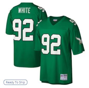 Reggie White Philadelphia Eagles Mitchell & Ness Legacy Replica Jersey - Kelly Green