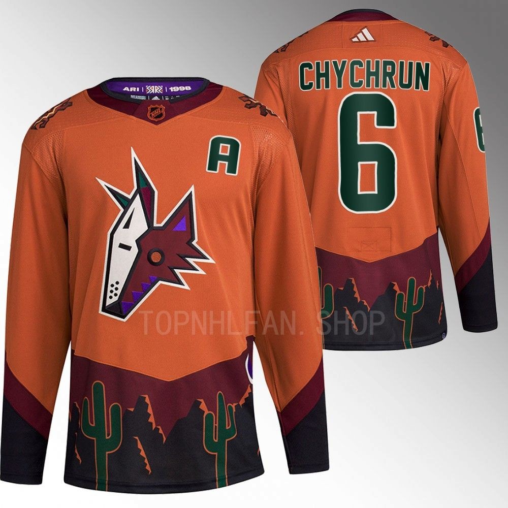 Reverse Retro 2.0 Arizona Coyotes Jakob Chychrun 2022 Orange Authentic Primegreen Jersey men's