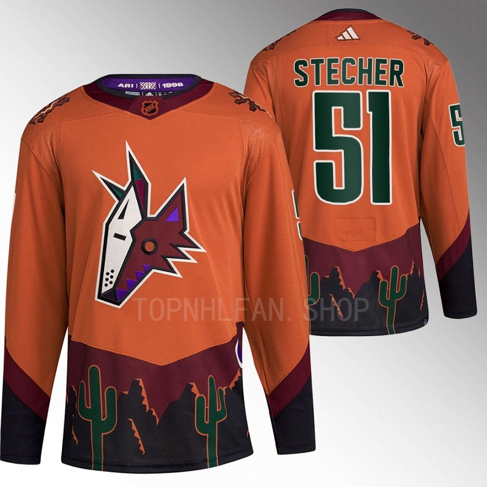 Reverse Retro 2.0 Arizona Coyotes Troy Stecher 2022 Orange Authentic Primegreen Jersey men's