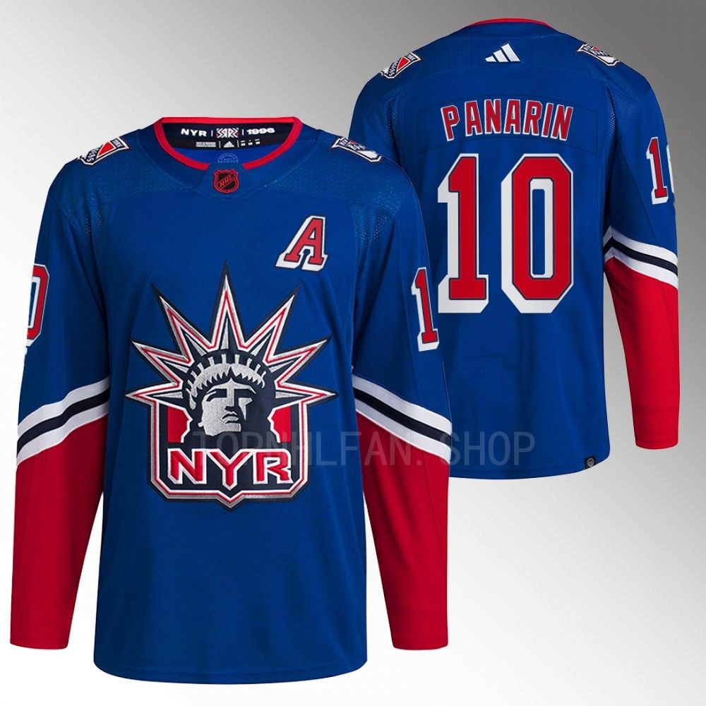 Reverse Retro 2.0 New York Rangers Artemi Panarin 2022 Blue Authentic Primegreen Jersey men's