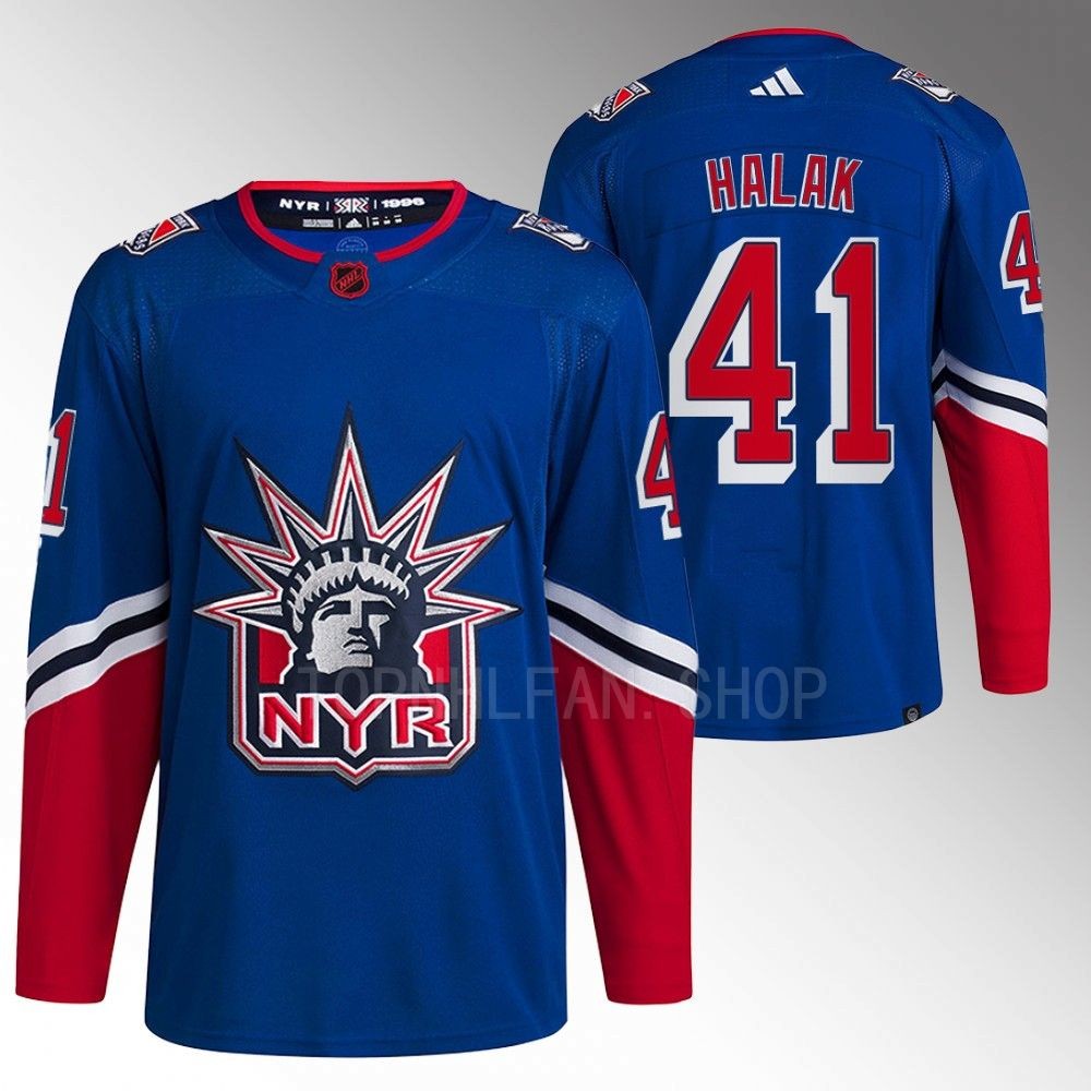 Reverse Retro 2.0 New York Rangers Jaroslav Halak 2022 Blue Authentic Primegreen Jersey men's