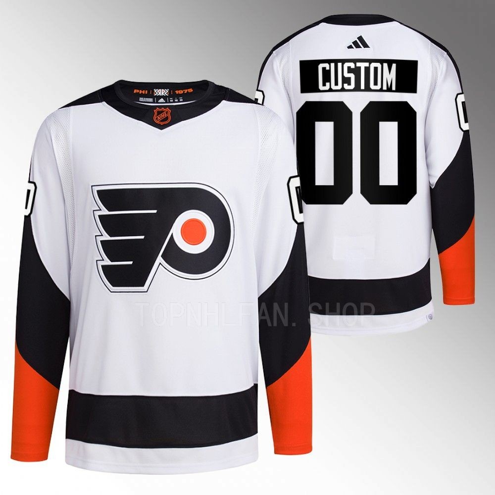 Reverse Retro 2.0 Philadelphia Flyers Custom 2022 White Authentic Primegreen Jersey men's