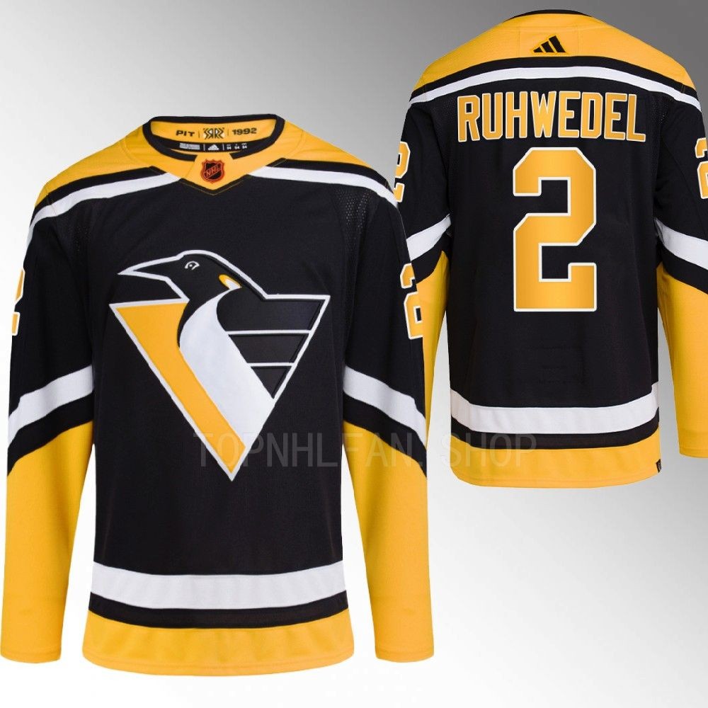 Reverse Retro 2.0 Pittsburgh Penguins Chad Ruhwedel 2022 Black Authentic Primegreen Jersey men's