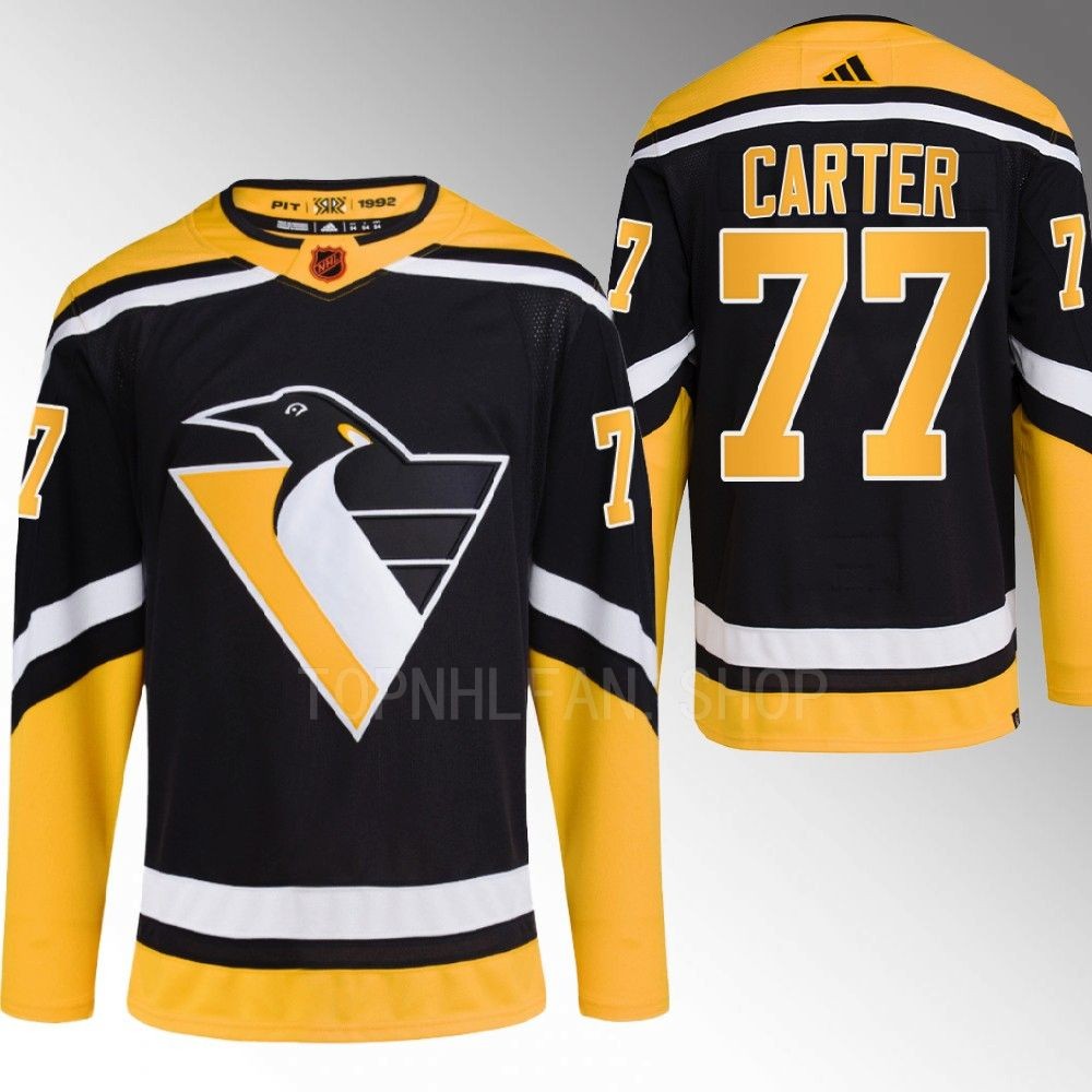 Reverse Retro 2.0 Pittsburgh Penguins Jeff Carter 2022 Black Authentic Primegreen Jersey men's