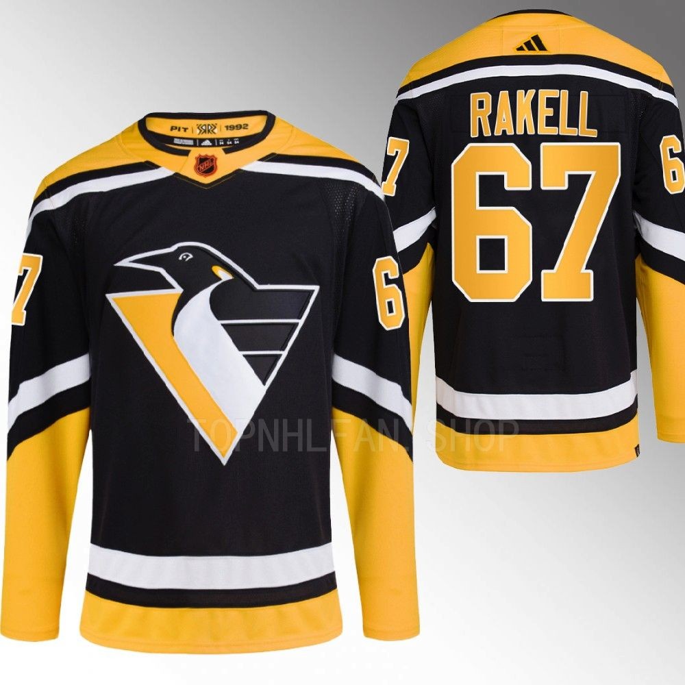 Reverse Retro 2.0 Pittsburgh Penguins Rickard Rakell 2022 Black Authentic Primegreen Jersey men's
