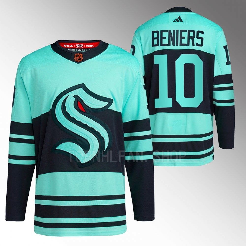 Reverse Retro 2.0 Seattle Kraken Matty Beniers 2022 Ice Blue Authentic Primegreen Jersey men's