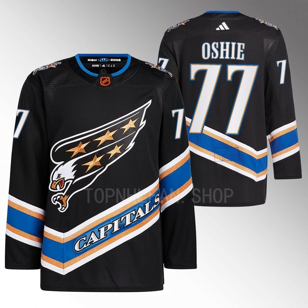 Reverse Retro 2.0 Washington Capitals T.J. Oshie 2022 Black Authentic Primegreen Jersey men's