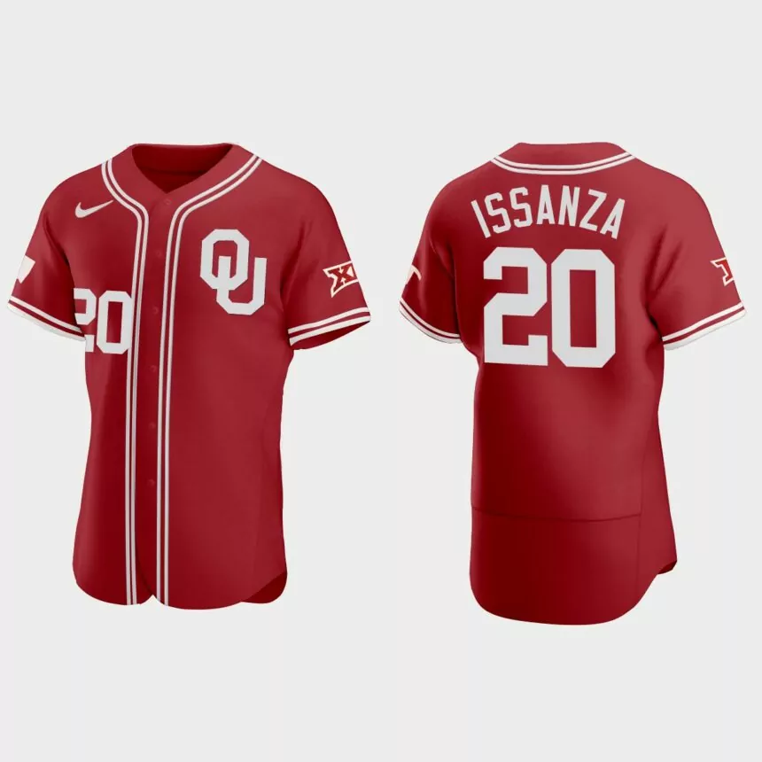 Rick Issanza Oklahoma Sooners 2021 Vapor Prime College Baseball Jersey – Red