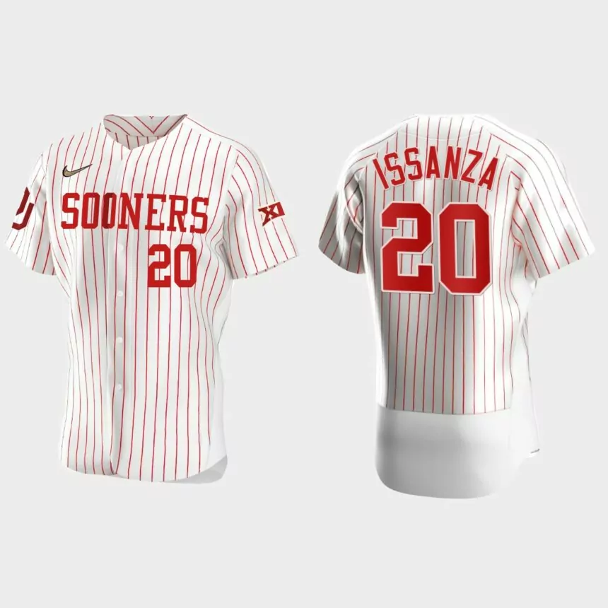 Rick Issanza Oklahoma Sooners 2021 Vapor Prime College Baseball Jersey – White