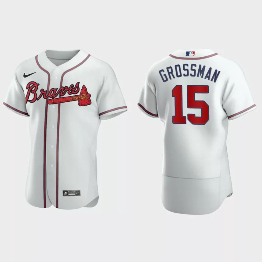 Robbie Grossman Atlanta Braves Authentic Home Jersey – White