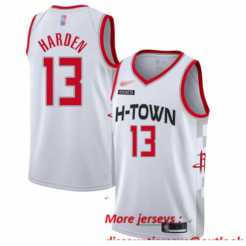 Rockets #13 James Harden White Basketball Swingman City Edition 2019 20 Jersey