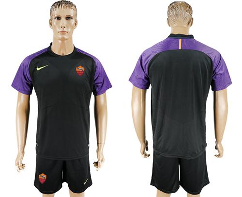 Roma Blank Black Goalkeeper Soccer Club Jersey