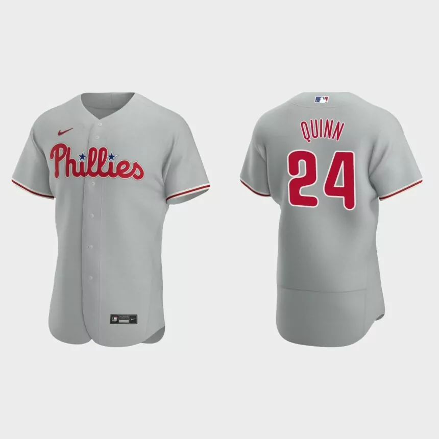 Roman Quinn Philadelphia Phillies Authentic Road Jersey – Gray