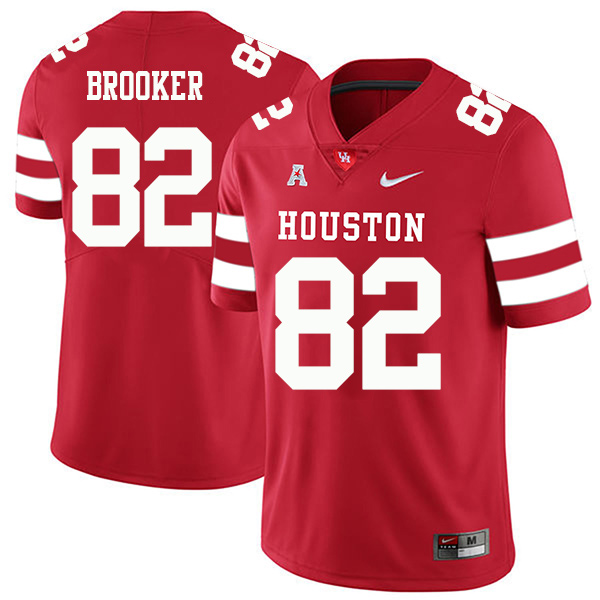 Romello Brooker Houston Cougars Men's Jersey - #82 NCAA Red Stitched Authentic